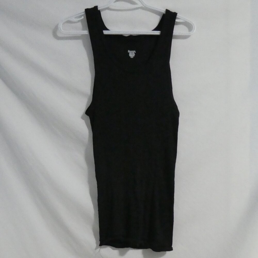STANFIELD'S | medium | 100% Cotton | Sleeveless Ribbed Black Dress | NWOT